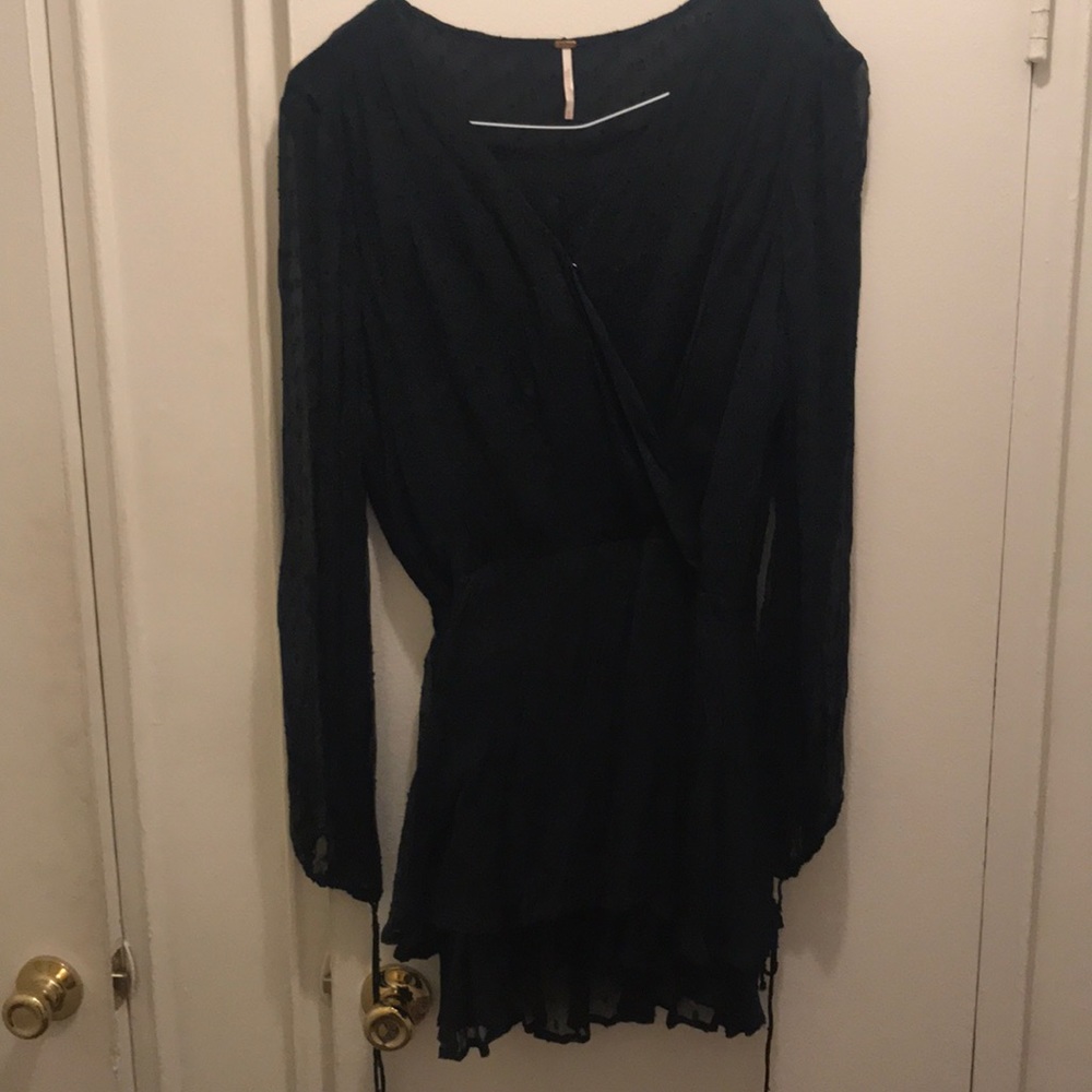 Free people chiffon polkadot dress